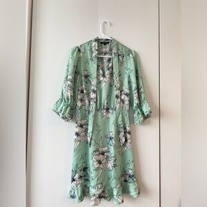 Dress green floral